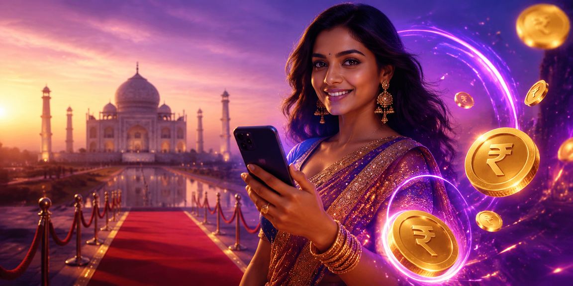 Mobile device displaying casino and cricket betting near Taj Mahal