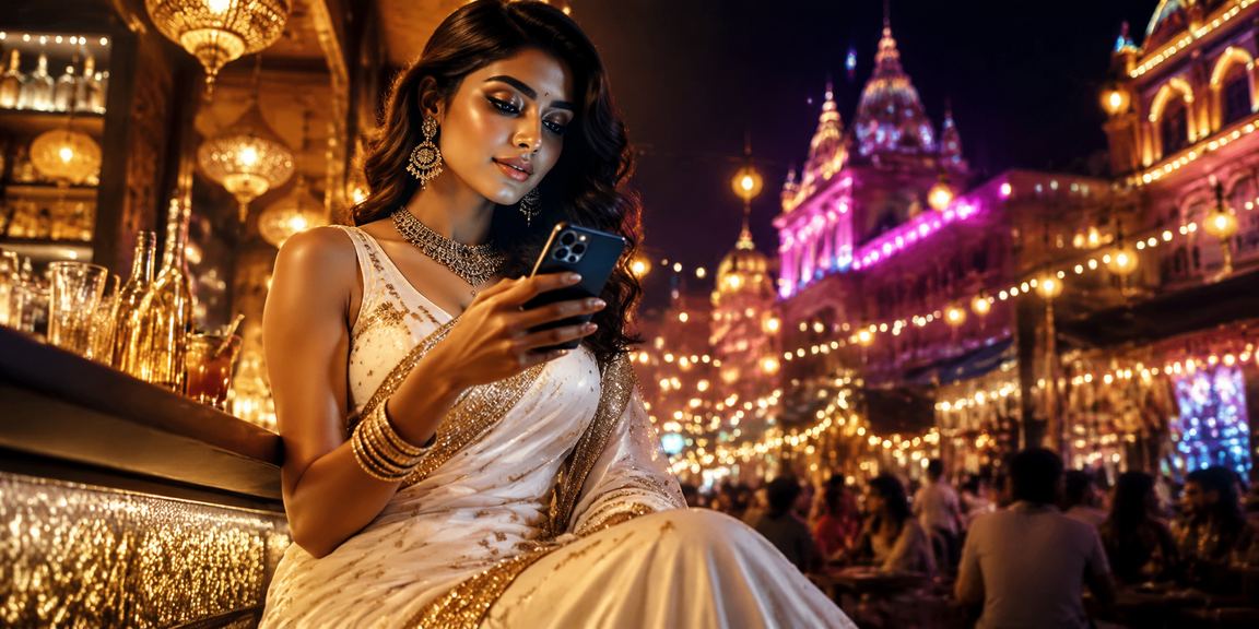 Indian woman placing live bets on cricket at 218000